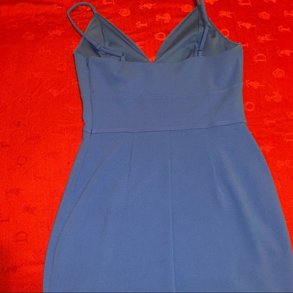 Express spaghetti strap fitted dress blue size small - Picture 5 of 10